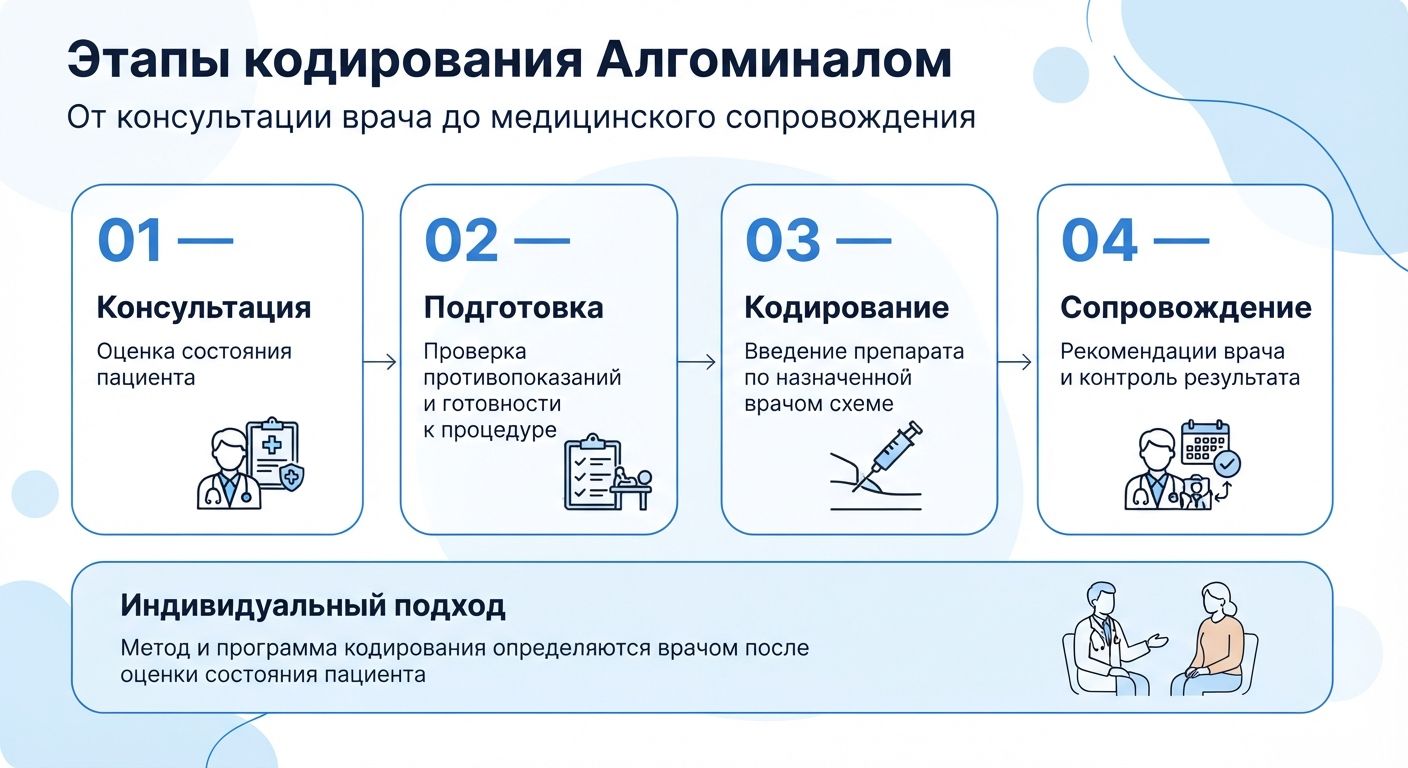 Кодирование препаратом «Алгоминал» в Усть-Илимске инфографика